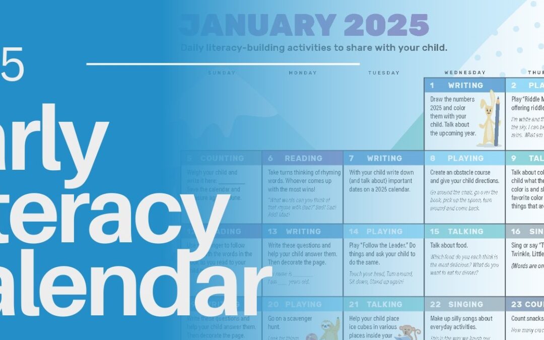 Early Literacy Calendars Available